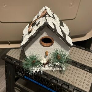 New Wooden decorative bird house withh hook for hanging.